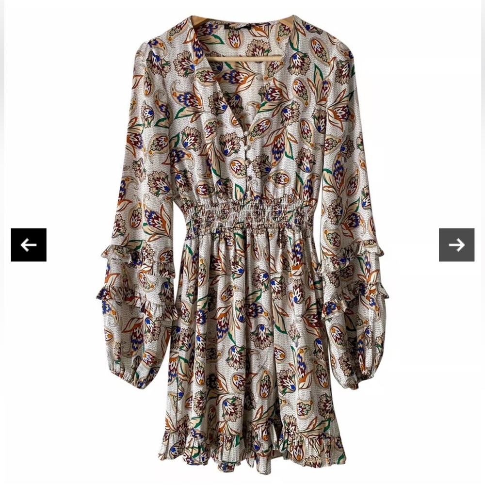 Maje Paisley Print Mini Dress